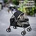 gibxiyza Dog Cat Stroller Outdoor Travel Pet Folding Stroller, 4 Wheels Pet Stroller with Cup Holder, Small Dog Stroller, Breathable and Visible Mesh Pet Stroller for Medium Small Pets 1 Set