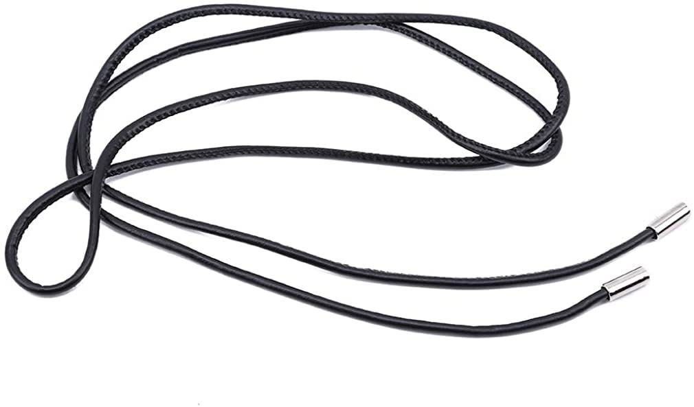 Black Thin Belt Pu Leather Rope Decorative Belt Simple Refined Temperament