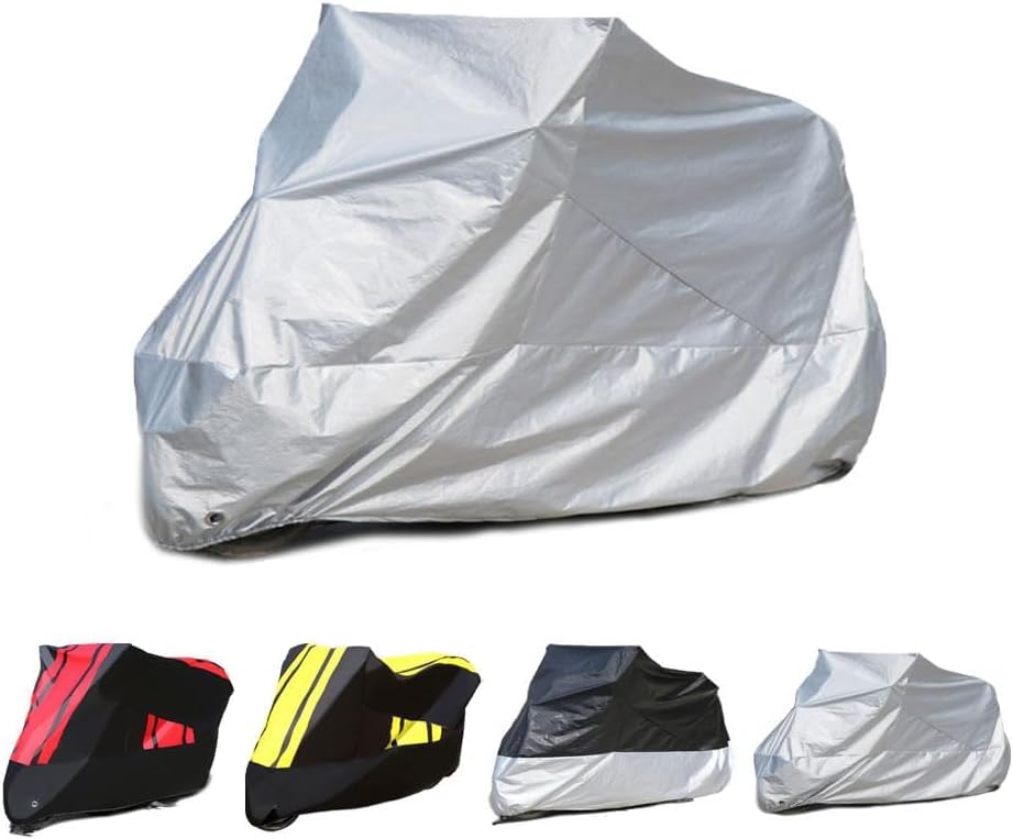 LYJXD Telo Coprimoto per Ducati Multistrada V4 V4S Sport 1200 1200S, Antipolvere Anti-Neve Rain Cover Anti UV Tutte Stagioni Telo Moto Protezione Accessori,Silver