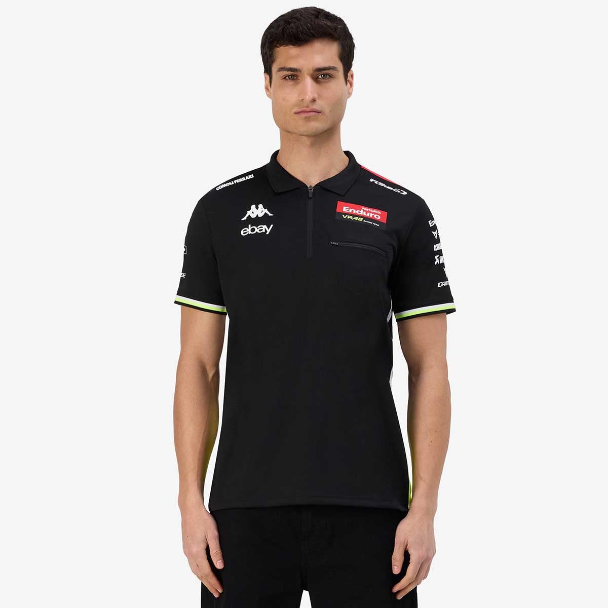 Polo Acriz Replica Pertamina Enduro Racing Team Homme Noir Moto GP