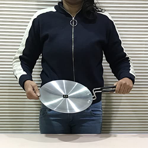 Image of NYRA Aluminium Induction Base Tawa With Stainless Steel Handle For Making Chapati /Roti /Dosa /Chilla /Paratha And Many More,26 Cm