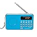Produktbild iMinker Mini-Digital-beweglicher FM Radio tragbares Lautsprecher MP3-Musik-Spieler TF/SD Karte USB-Scheiben-Hafen für PC iPod-Telefon mit LED-Anzeige und Akku (Blau)