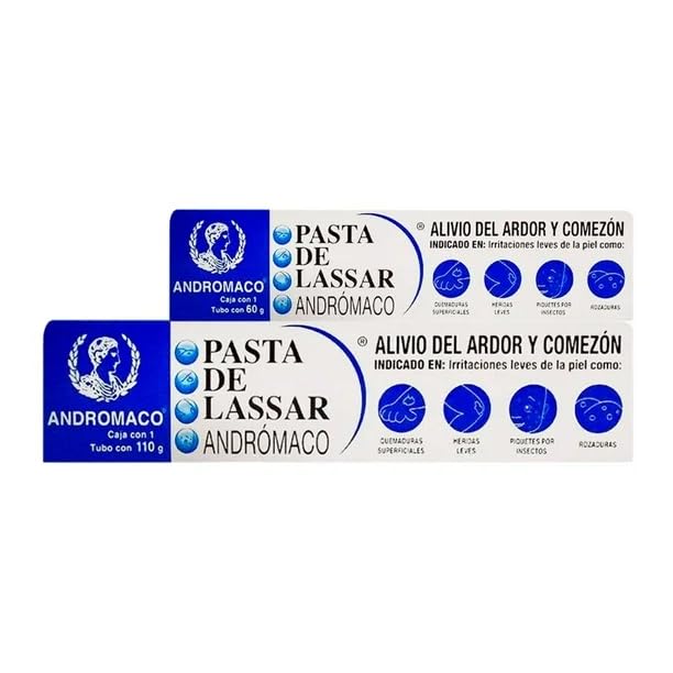 Pasta Lassar Andromaco 2 Pack  1 Tubo de 3.53 oz + 1 Tubo de 2.12 oz  Cuidado de Irritaciones en la Piel