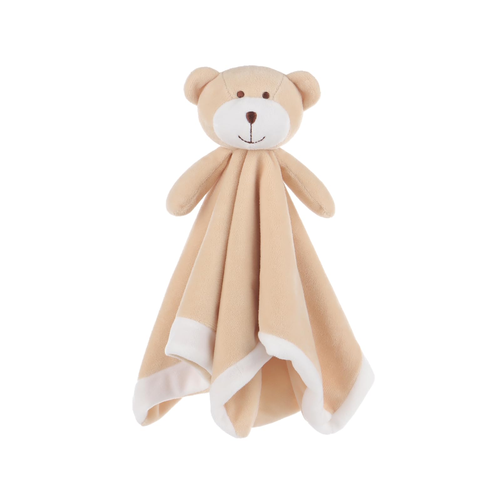 Apricot Lamb Luxury Snuggle Plush Teddy Bear Infant Stuffed Animals Security Blanket Nursery Character Blanket (Yellow Teddy Bear, 14 Inches)
