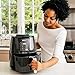 Ninja Fryer, 1550-Watt Programmable Base for Air Frying, Roasting, Reheating & Dehydrating with 4-Quart Ceramic Coated Basket (AF101), Black/Gray (Renewed)