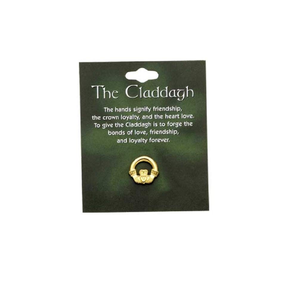 Cathedral Art unisex adult Cathedral Art Abbey CA Gift Claddagh Lapel Pin Carded, Gold, One Size US