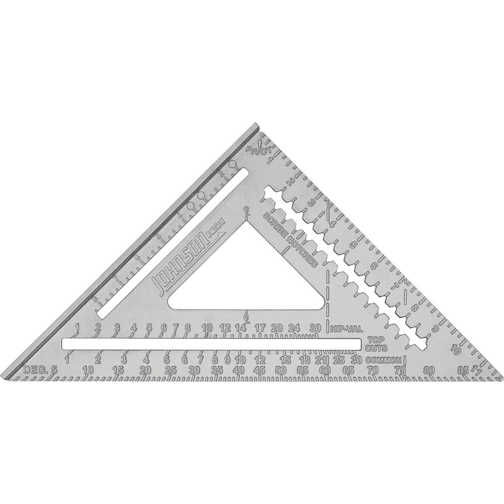 Johnson RAS-120 profesjonalny aluminiowy kąt kwadrat 30 cm, szary, 30 cm