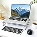 ISYOKE Laptop Cooling Pad Stand with Cooling Mesh, Height Adjustable Metal Laptop Stand for Desk，Ergonomic Notebook Riser Fits Most 10-16 Inch Laptops