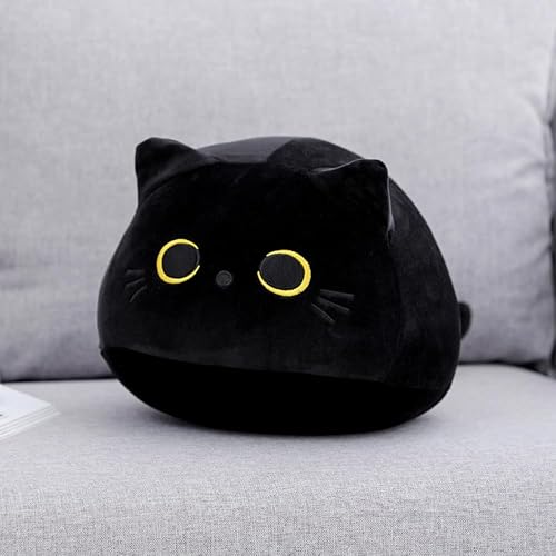 AYQNMHR Juguete de peluche de gato, muñeca de felpa suave de 15.7 pulgadas, almohada de sofá con forma de gato, peluche kawaii suave, regalos de