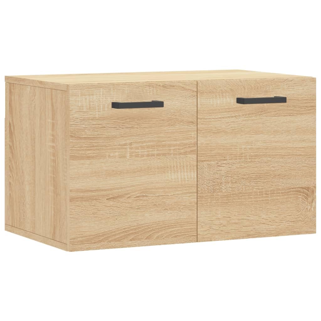 Mueble de salón suspendido y armario de pared roble Sonoma de 60cm