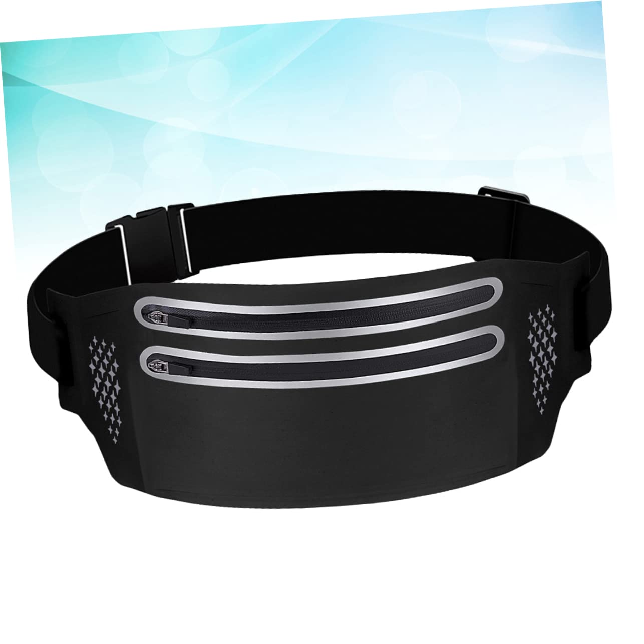 VANZACK 3stücke Slim Waist Pack Für Sport Und Outdoor-aktivitäten wasserdichte Handy-Tasche Mit Doppelreißverschluss Und Kopfhörerloch Verstellbarer Hüftgurt Für Joggen Radfahren
