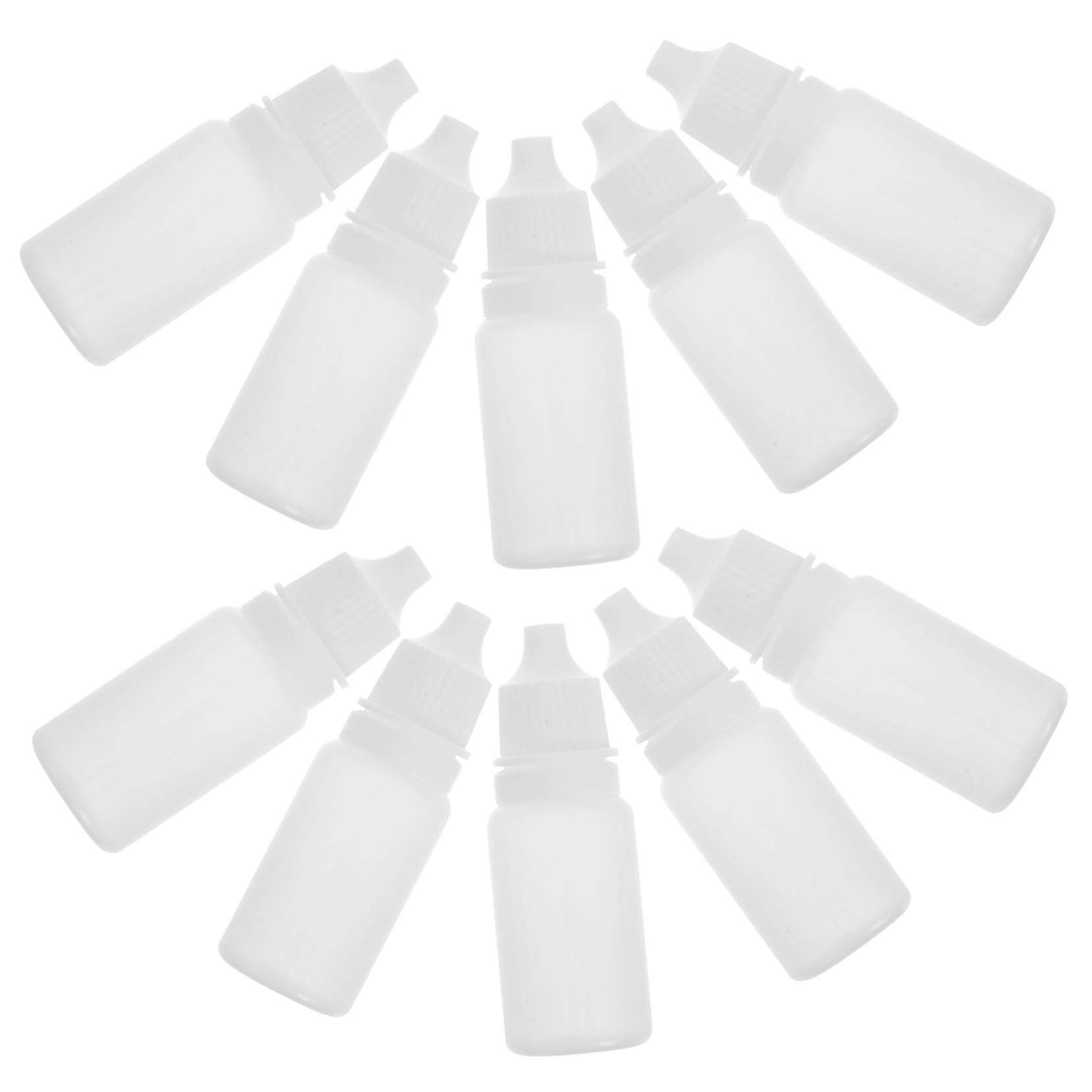 SOLUSTRE 10 Pcs Mini Eye Dropper Bottles Portable Squeeze Bottles for Glue Eye Drops Dye Essential Oils Travel-friendly Refillable 10ml