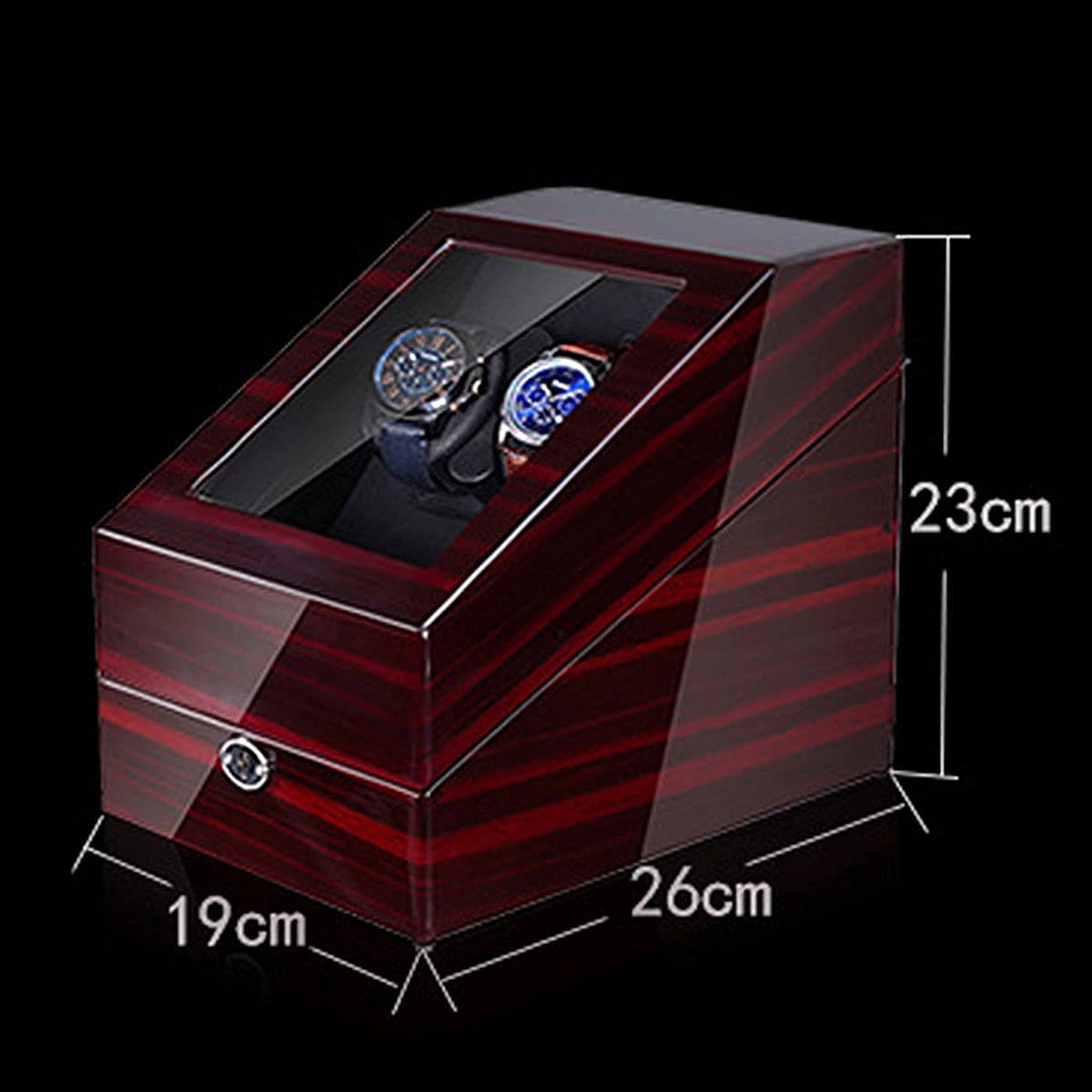 Caricatore Doppio per Orologi Automatici, Scatola di Carica con 3 Posizioni di Ricezione, Cassa per Orologi a LED Rotante, Motore Silenzioso, espositore per Orologi.