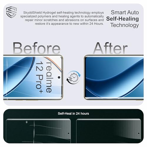 Image of TPU hydrogel Edge to Edge Screen Protector Guard For Realme 12 Pro and Realme 12 Pro Plus (6.7 Inch) With Installation Kit | Fingerprint Compatible | Edge to Edge Coverage