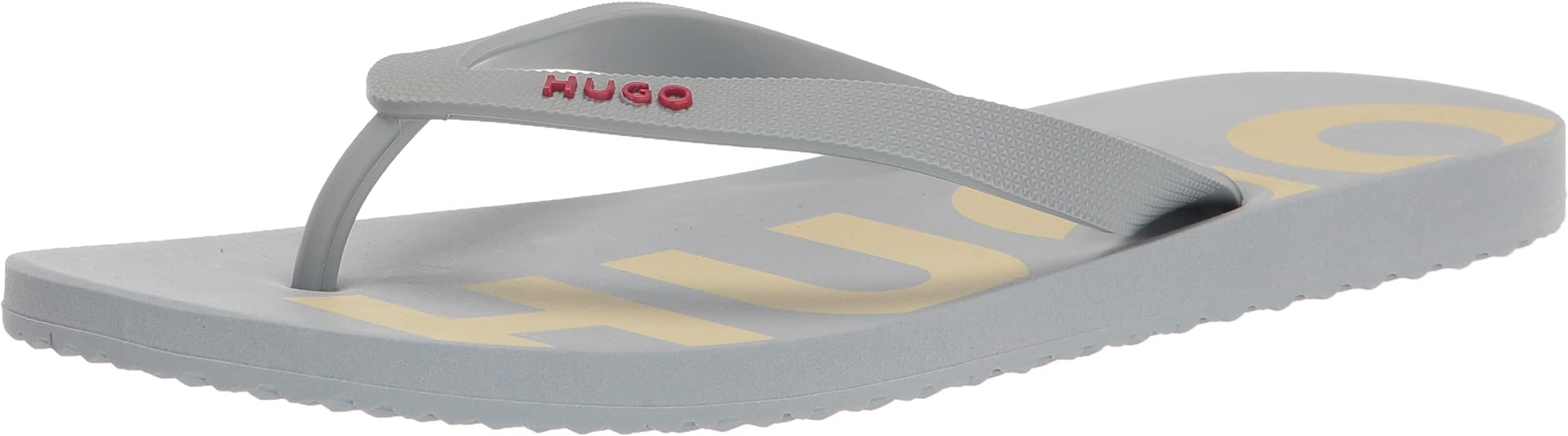 HUGO Men's Big Logo Print Flip Flops Slide Sandal