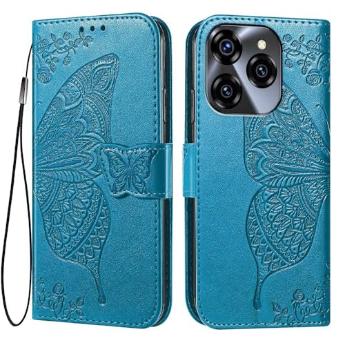 EASSGU Leder Handyhülle für Smartphone, Compatible with Oukitel C50 (6.8