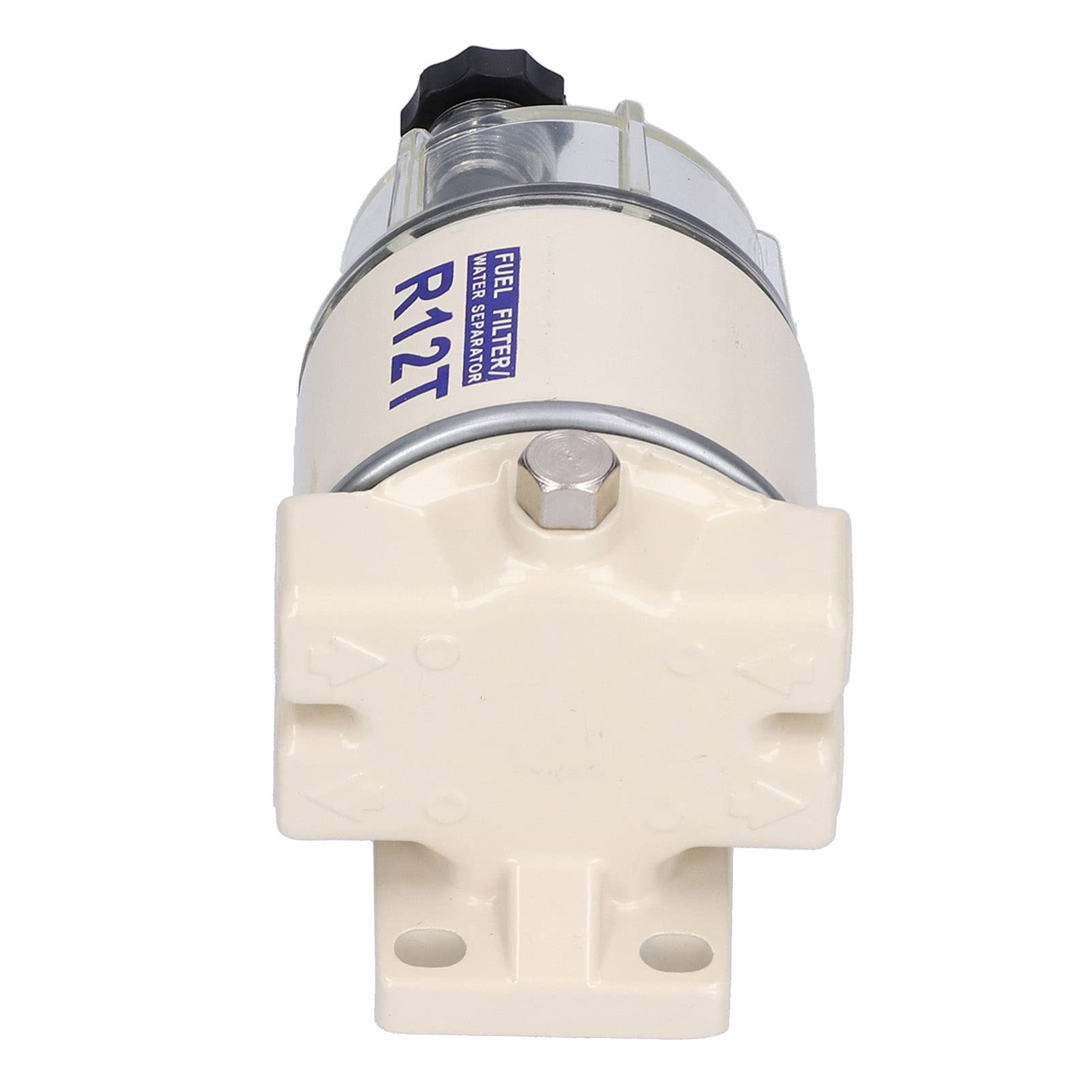 Separador de Agua del Filtro de Combustible, Separador de Agua de Combustible Enroscable Marino Velocidad de Flujo de 30GPH con Reemplazo de R12T de Drenaje Autoventilado