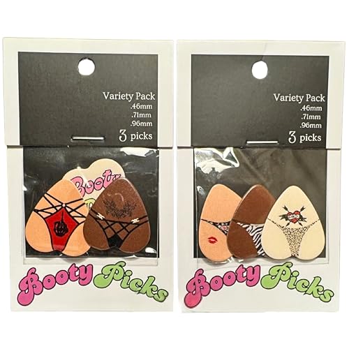 BOOTY PICKS Premium Celluloid BOOTY themed Guitar Picks, BOOTY PICKS Variety Pack with Novelty...