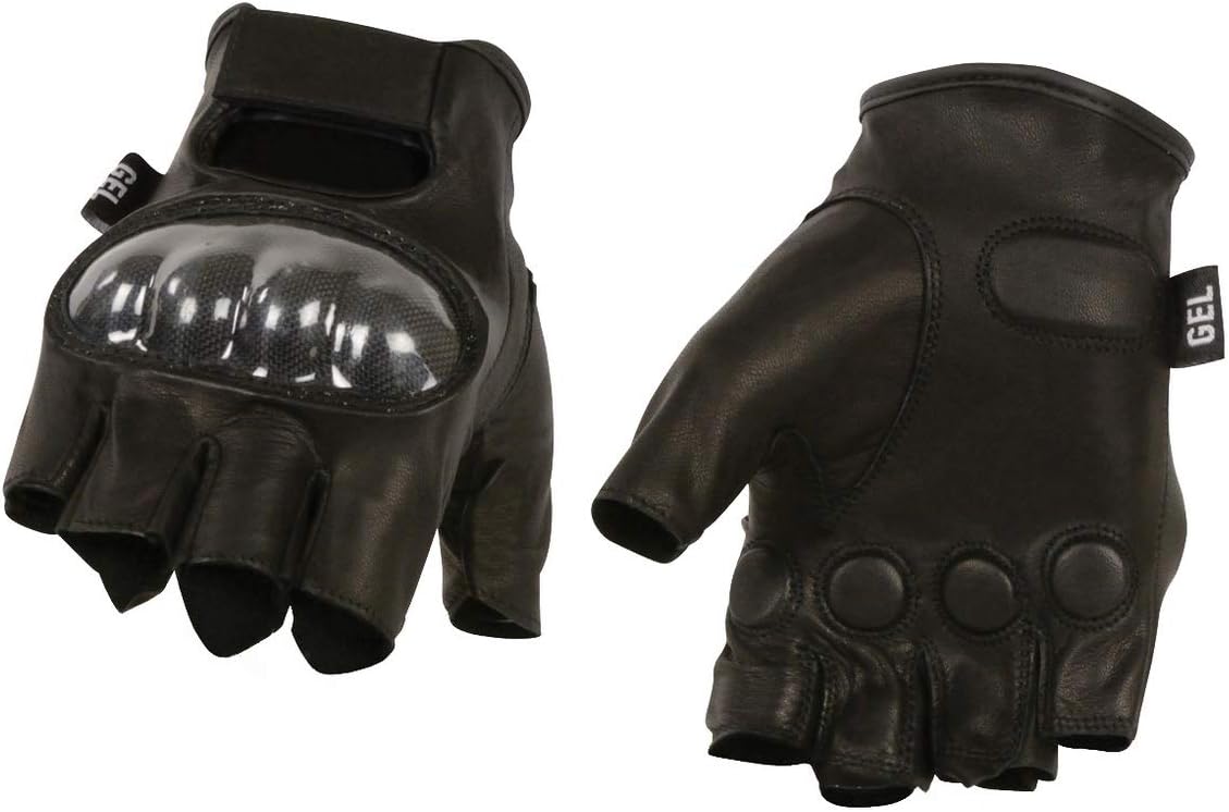 Xelement XG37561 Men’s Black Leather Fingerless Gloves – Large Xelement XG37561 Men’s Black Leather Fingerless Gloves – Large