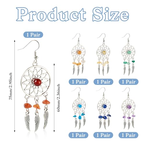 Boucles d'oreilles attrape-rêves aux finitions soignées, bijoux bohèmes d'exception - 3