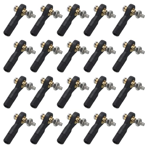 MECCANIXITY M2xL19mm Lever Steering Linkage Tie Rod Ball Head Link Joint End with Nuts for RC Crawler Car Pack of 20