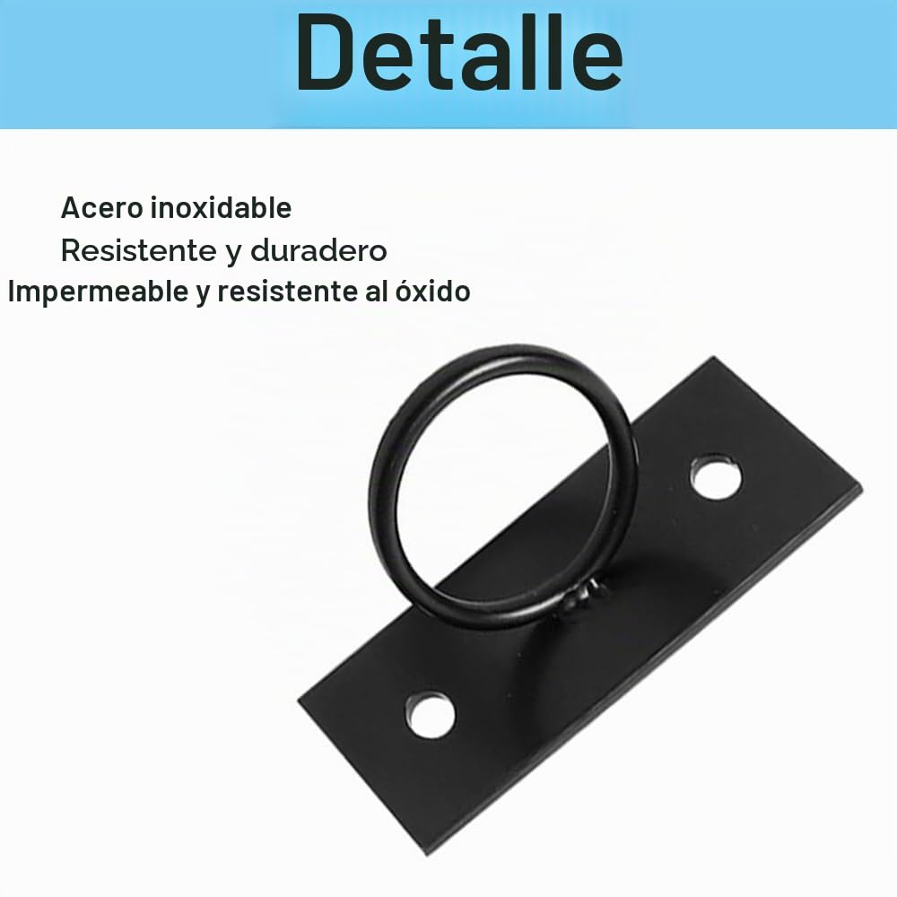 SEIWEI Kit de soporte de valla de cuerda de acero inoxidable con tornillos y casquillo (5 piezas)