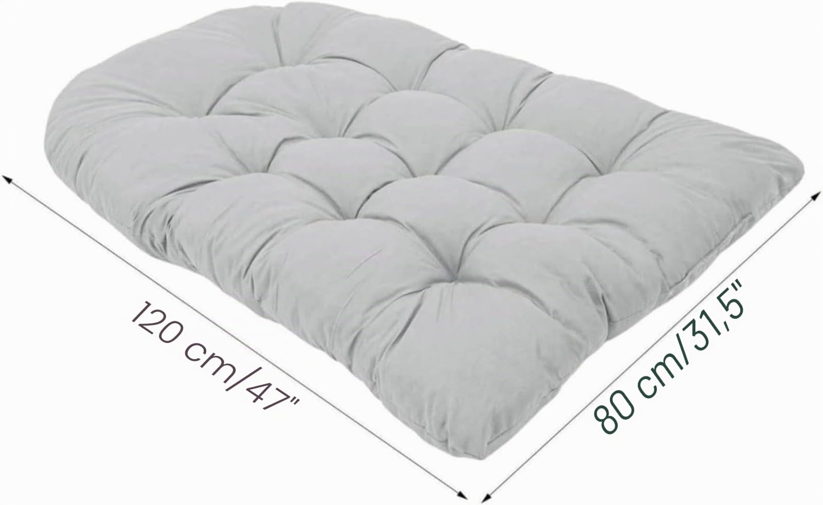 Generico Cuscino per Sedia a Forma di Uovo,Cuscino per Poltrona sospesa,Cuscino per Sedia in Rattan,Cuscino Integrato,Varie opzioni di Colore,Adatto per Giardini Esterni, altalene Interne (Bianco)