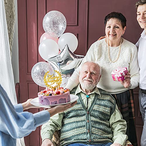 Gold Happy Retirement Cake Topper 6Pcs Acrylic Cupcake Toppers For Retirement Reusable Centerpieces For Retirement Party Decorations Gifts For Women & Men #TOP1