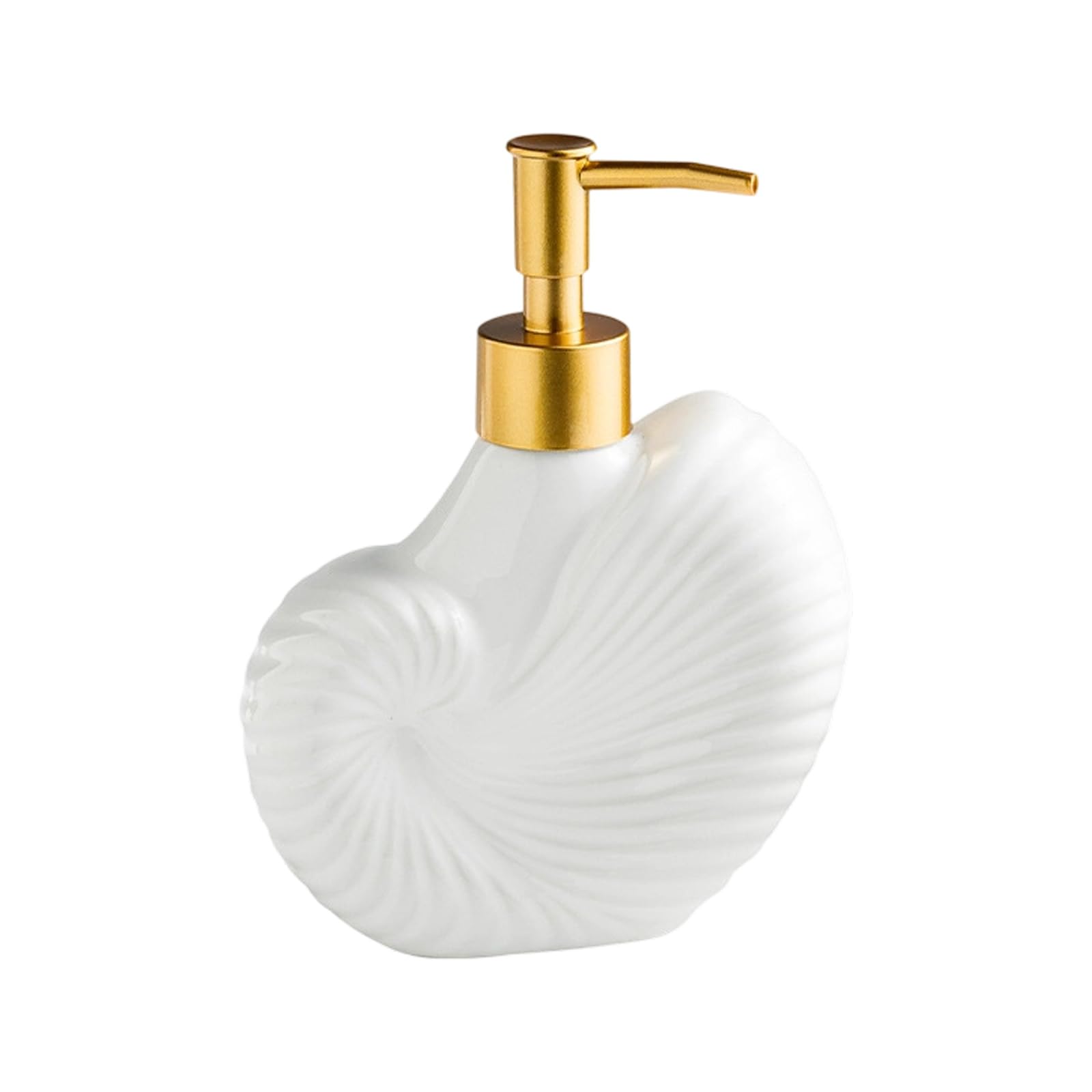 DAWTHTW Rough Marine Organisms Ceramic Soap Distributor Scratch Immune Base Smooth Luminousness Finish Permanent Fan Bathroom Deck Item Sea Relief Ceramic Container