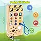 Montessori Busy Board Spielzeug mit LED Lichtschalter Activity Board Holzspielzeug ab 1 Jahr Motorikspielzeug Sensorik Spielzeug Lernspielzeug für Babys und Kleinkinder ab 1 2 3 Jahre