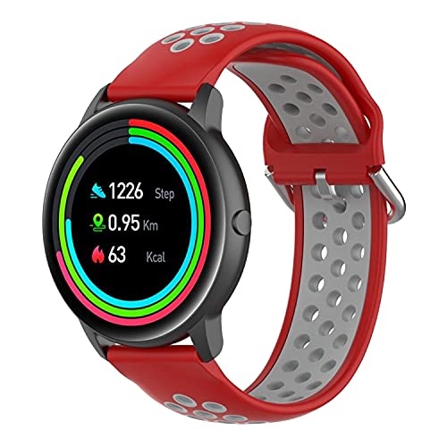 Image of ACM Watch Strap 22mm compatible with Boat Flash Edition Smartwatch | Silicone Belt Breatheable Dual Color Dot Band