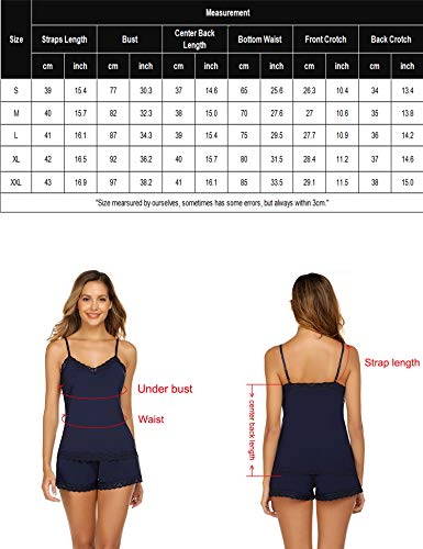 Avidlove Womens Pajama Set Sleeveless Sleepwear Pjs Sets With Shorts(Red,L) #TOP6