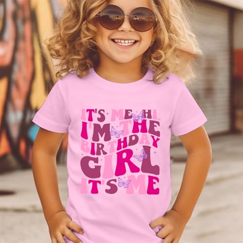 Image of Fkatuzi Cute Rainbow Birthday Girl Shirt Kawaii Graphic Tees Cotton Short Sleeve T Shirt Pink Tops