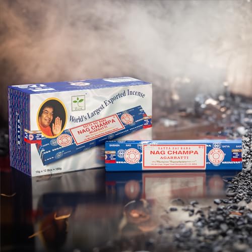 VIE Satya Incense Sticks, 4 Packs x 15g, with Incense Holder, Nag Champa, Other Colour - Image 3
