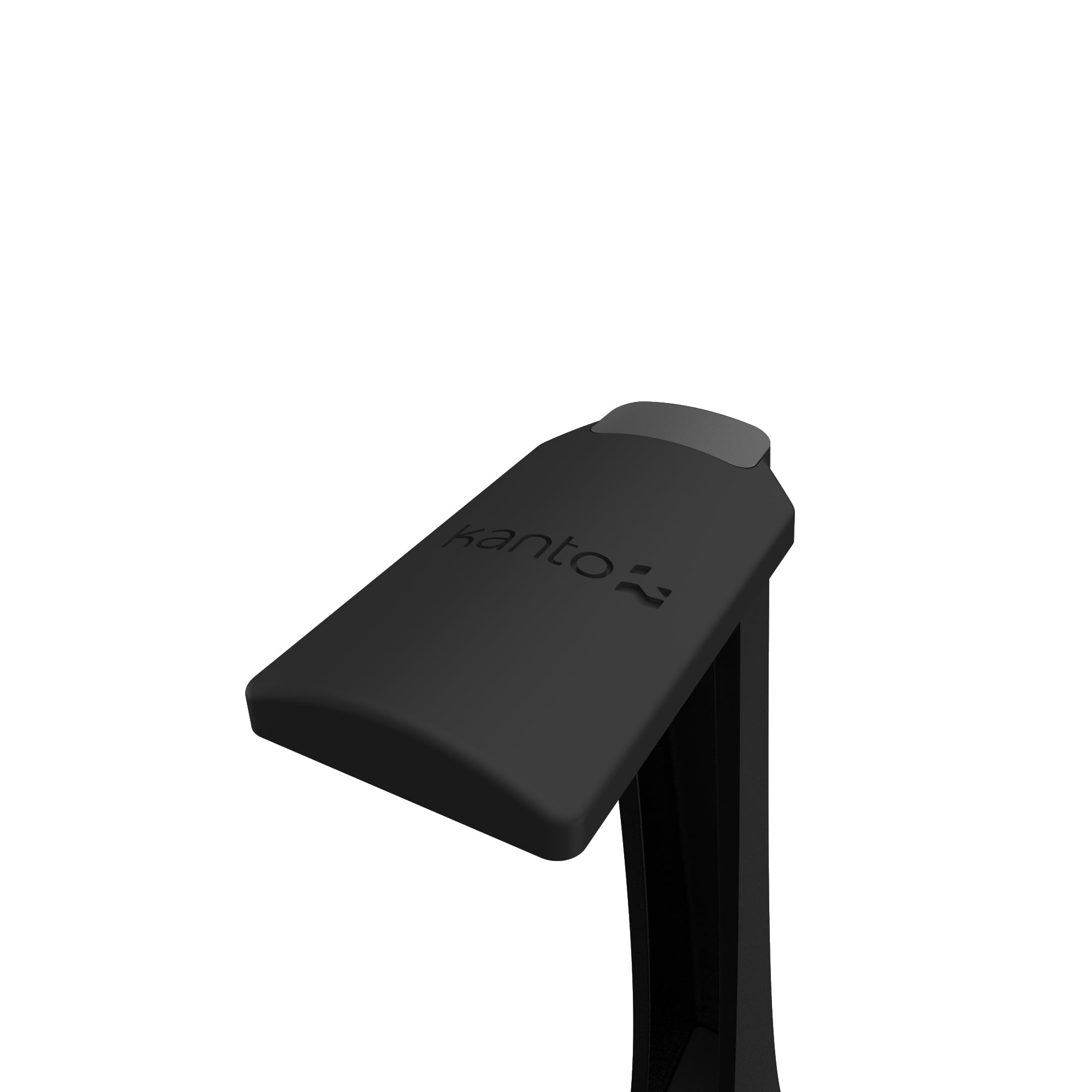 Kanto H3 Universal Desktop Headphone and Headset Stand with Silicone Padding & Adapter Holder | 9.9 kg Weight Capacity | Curved Silicone Cradle | Black