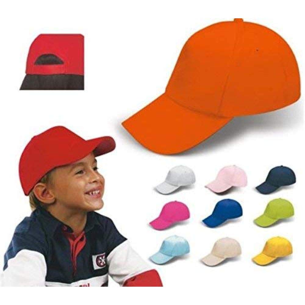 15x Cappellino da Bambino Vari Colori per Gite Feste Party scuole Vacanze e Altro Gadget (Bianco)
