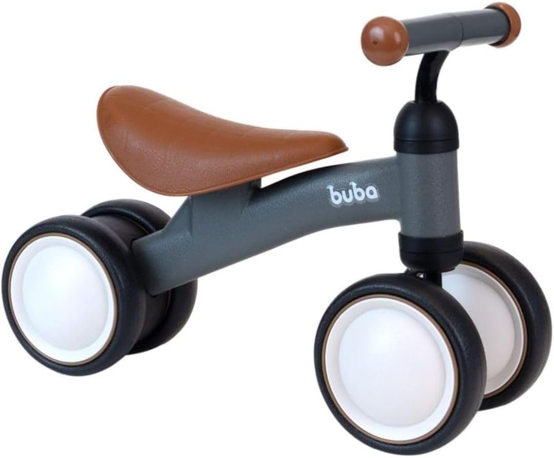 Buba Bicicleta de Equilibrio - 4 Rodas, Marrom, Pequeno