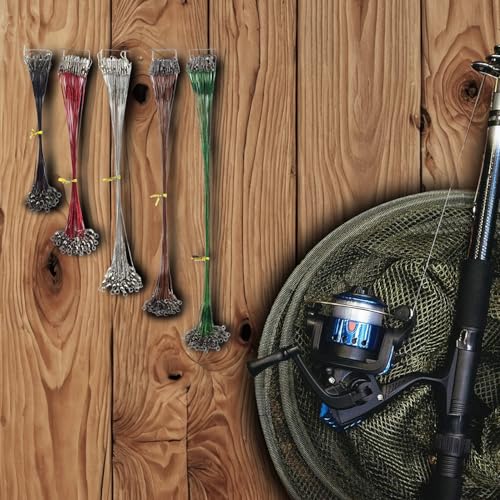 image for FREGITO Stainless Steel Fishing Leaders, Fishing Leader Line with Swiv