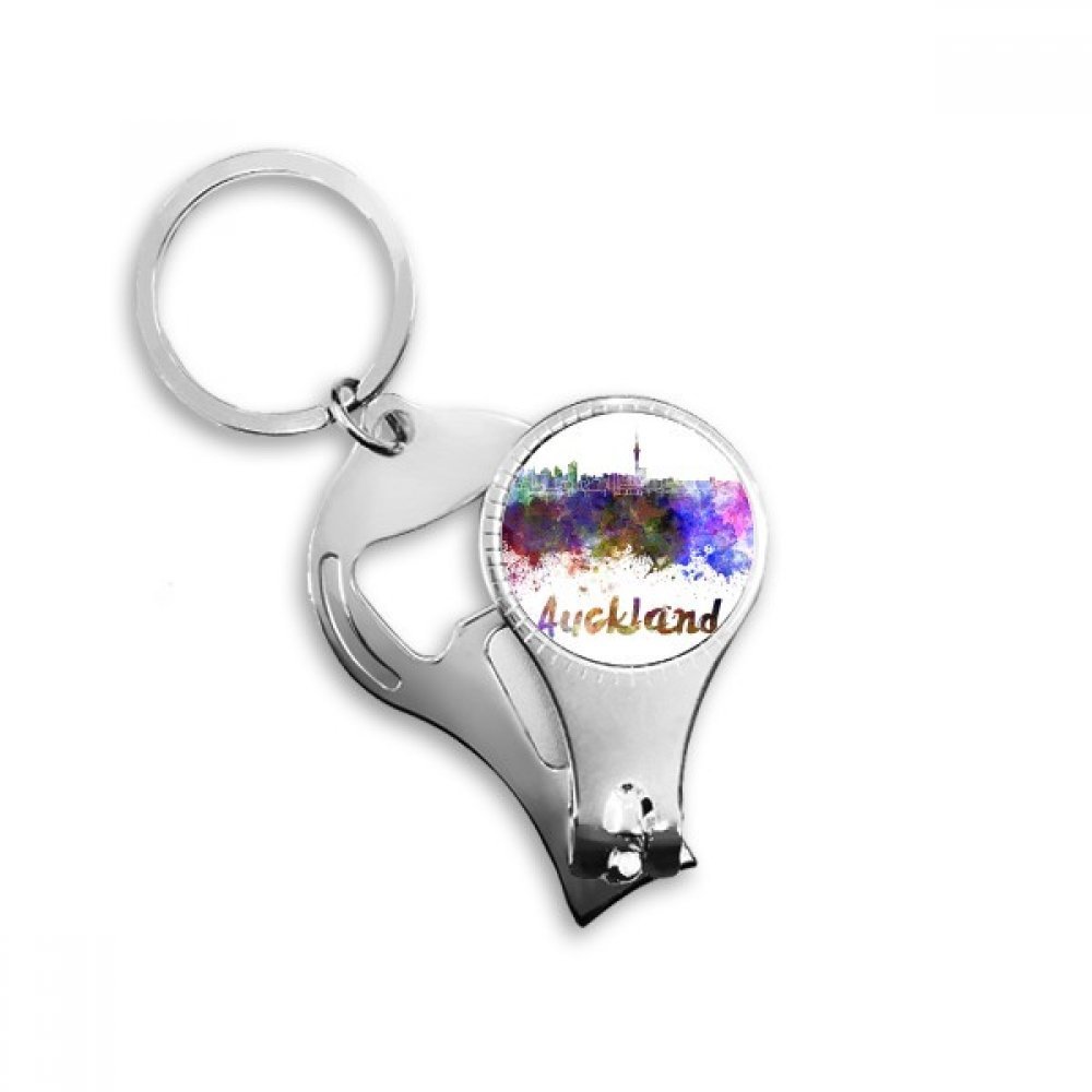 Porte-clés Auckland coupe-ongles et décapsuleur 3-en-1 en métal durable