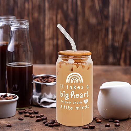 Teacher Gifts For Women - Gifts For Teachers Women - Teacher Appreciation Gifts - Teacher Birthday Gifts - Funny Gift For Teacher, Teacher Gift Ideas, Back To School Gift - 16Oz Teacher Can Glass #TOP6