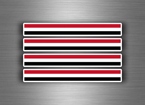 Akachafactory 4X Autocollant Sticker Voiture Moto Stripes Drapeau Tuning Yemen