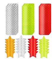 39 Stück Warnung Reflektierende Aufkleber Sicherheit Warnband, Reflektorband Selbstklebend, Auto Nacht Klebeband, Wasserdicht Reflektorband für Fahrrad Motorrad Helme Kleidung Rucksack