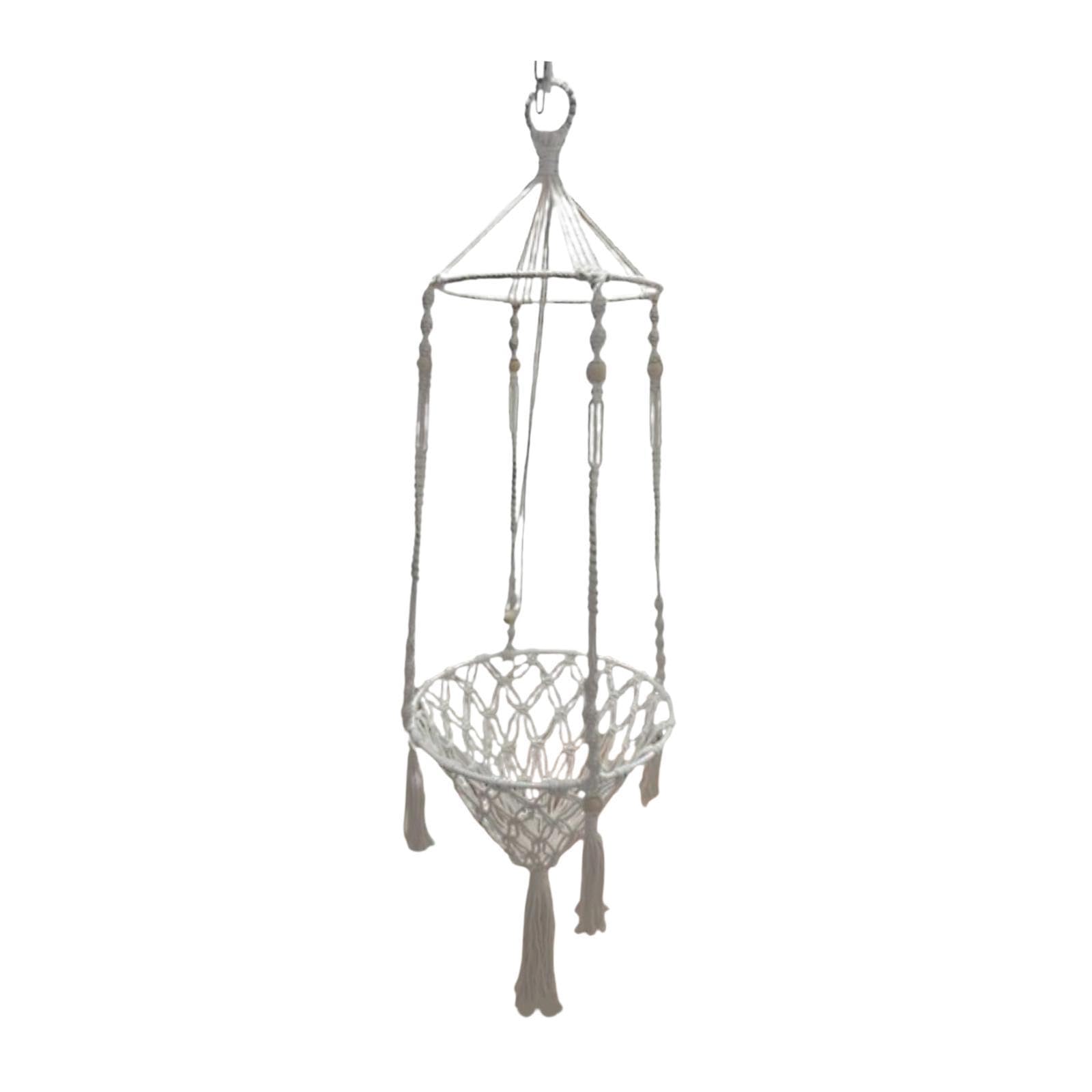 LOVIVER Hamac en macramé tissé à la Main pour Chat, hamac Suspendu pour Chat, Fournitures pour Animaux de Compagnie, hamac pour Cage intérieure et extérieure, Diamètre 40cm