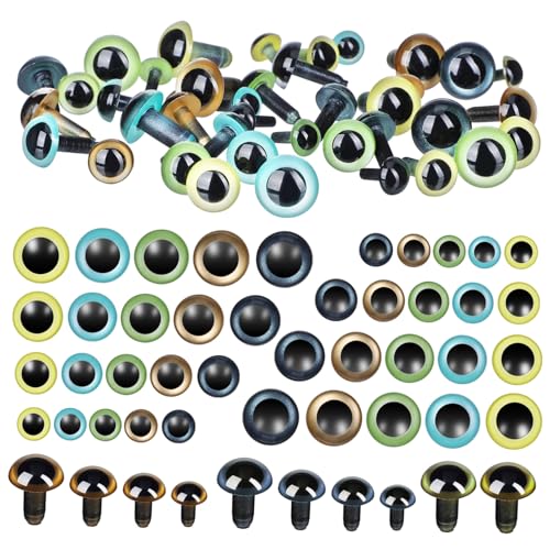 Angoily 40 Pcs Cartoon Eyes for Cats Animal Eyes Crafts Assorted Sizes for Masks DIY Supplies