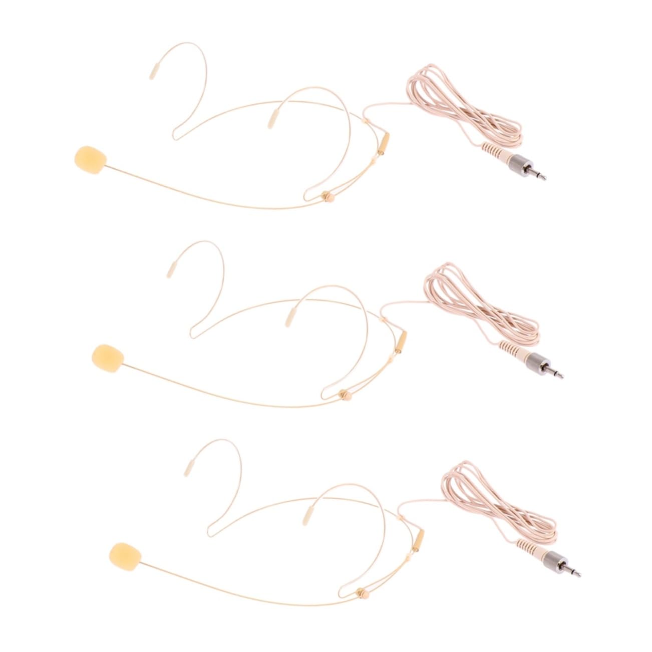 ibasenice 3pcs Microphone Stand Headset Mic Condenser for Voice Amplifier Singing Teaching