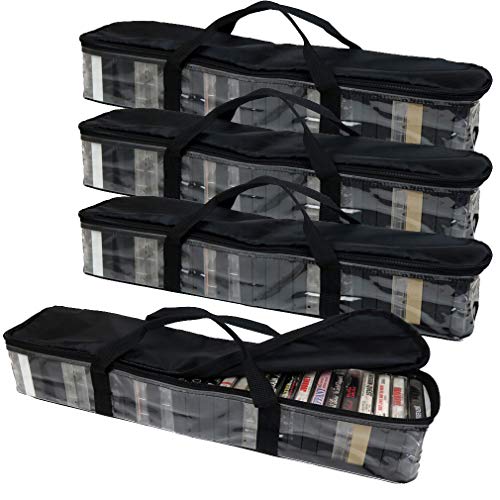 Evelots Cassette Tape Bag-Organizer/Storage-Easy Carry-No Dust/Moisture-Hold 120