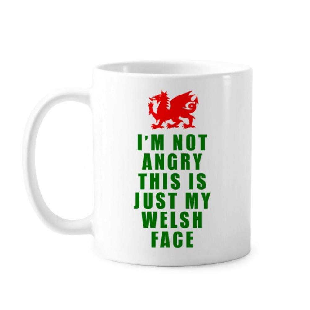 Welsh Face Emotional Culture Mug Pottery Ceramic Coffee Porcelain Cup Tableware
