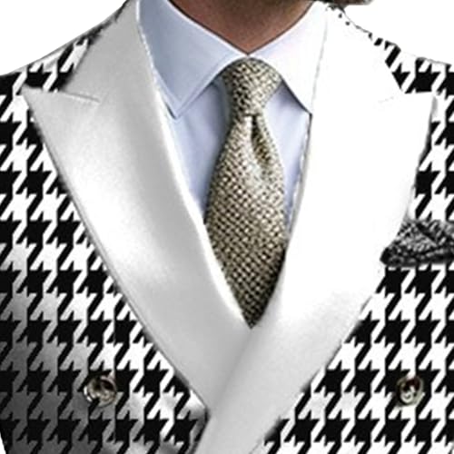 Print Plaid Blazers for Men Stylish Banquet Slim Suit Jacket Business Versatile Performance Sport Coat3