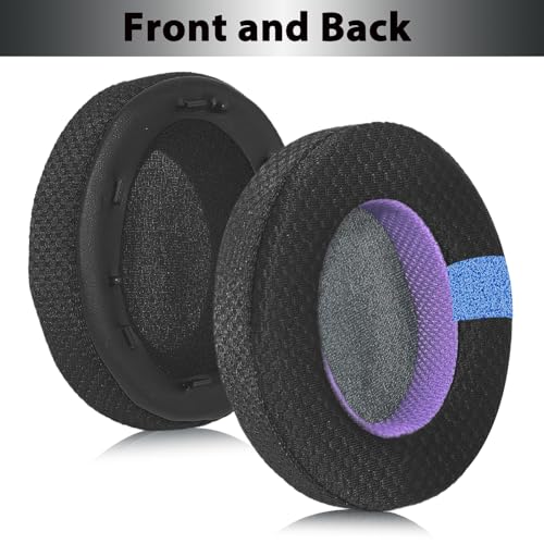 Image of WH-1000XM3 Replacement Earpads, Upgraded Mesh Fabric Ear Pads for Sony WH-1000XM3 Headphone, Comfort Material & Unique Inner & Outer Layer, Black & Purple Special Edition