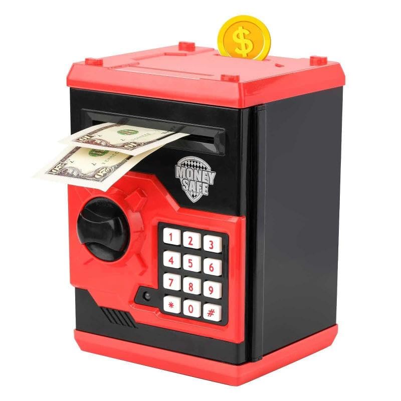 Image of New Piggy Bank for Boys Girls, Mini ATM Style Coin Bank Money Saving Box with Password, Kids Safe